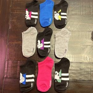 NWOT 9 PAIRS OF DISNEY NO-SHOW SOCKS. Come from smoke free home.